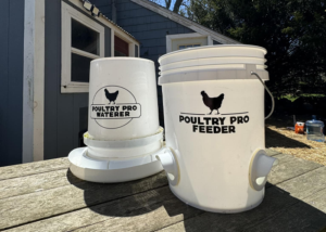 bucket chicken feeders